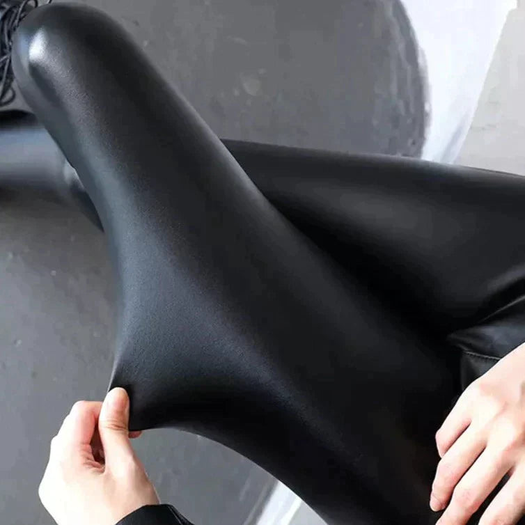 Guns™ - Legging de Couro Flanelada