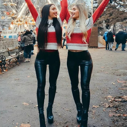 Guns™ - Legging de Couro Flanelada