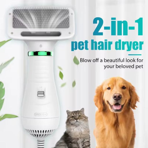 D - V17 | 2 In 1 Pet Hair Dryer Brush