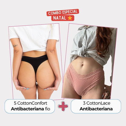 [PROMO EXCLUSIVA DE NATAL] 5 CottonConfort + 3 CottonLace